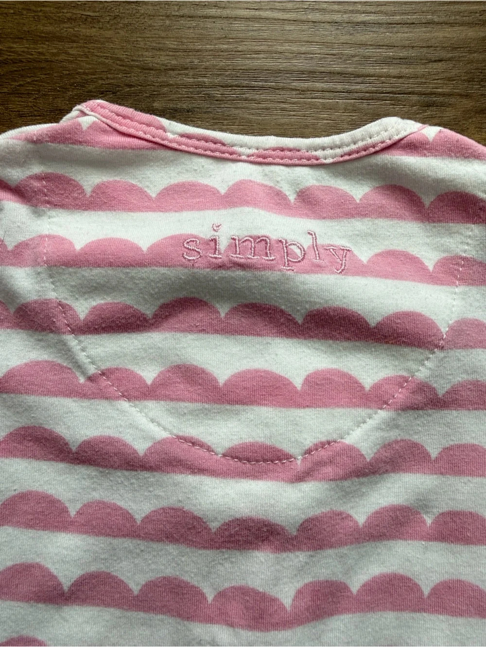 Simply Magnetic Me 3-6months Pink & White One-Piece Pajamas